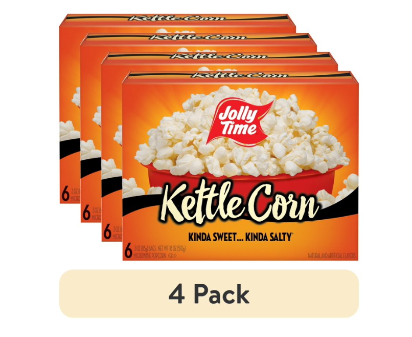 (4 pack) JOLLY TIME Kettle Corn Microwave Popcorn. product-image