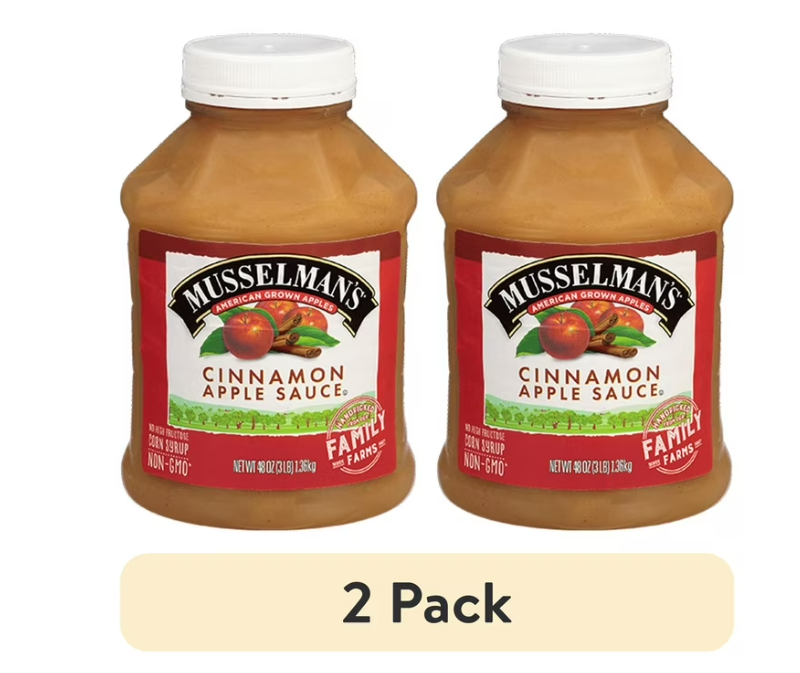 (2 pack) Musselman's Applesauce, Cinnamon, 48oz Jar product-image