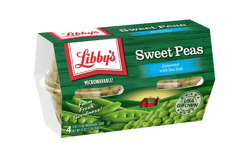 (4 Count) Libby's Sweet Peas, 4 oz Cups product-image