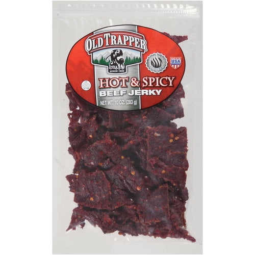 (2 pack) Old Trapper Hot Beef Jerky 10oz Resealable Bag product-image