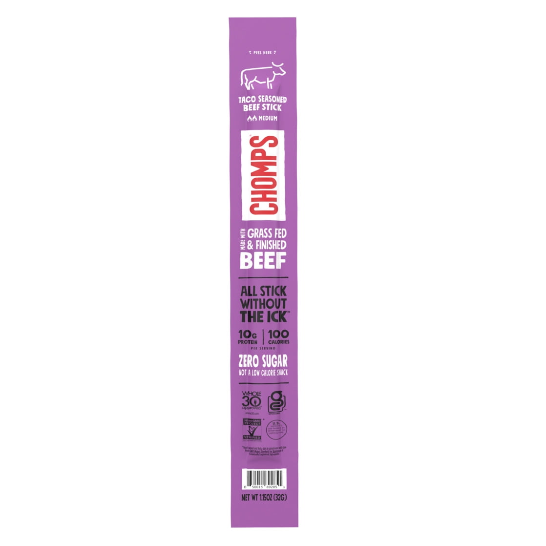 Chomps Taco Beef Jerky Snack Stick, 10g of Protein product-image