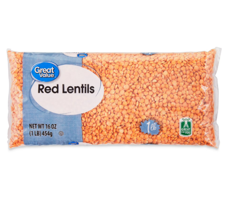 Great Value Red Lentils, 1 lb product-image