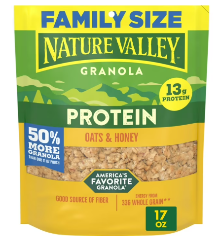 Nature Valley Protein Oats and Honey Granola, Family Size Pouch, 17 oz product-image