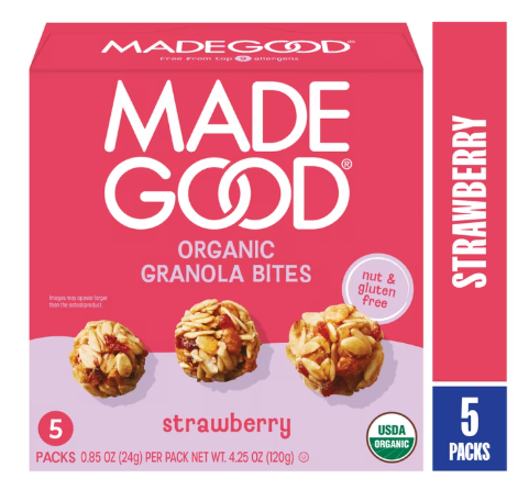 MadeGood Strawberry Granola Bites, 0.85 oz, 5 Count product-image