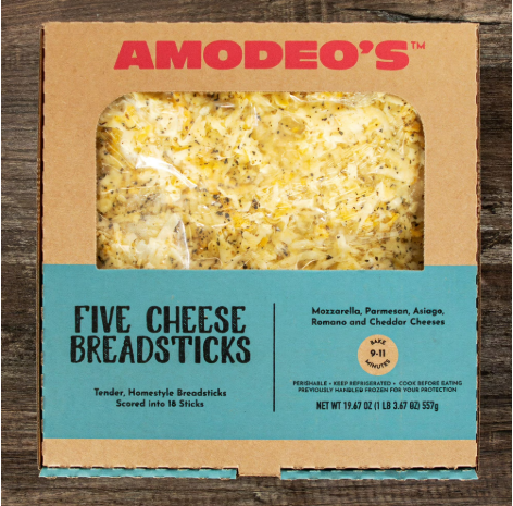Amodeo's Five Cheese Homestyle Breadsticks, 18 Sticks (Frozen) product-image