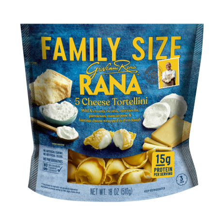 Giovanni Rana Tortellini 5 Cheese Premium Flat Cut Pasta Bag (Family Size, 18oz), Refrigerated product-image