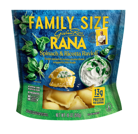 Giovanni Rana Ravioli Spinach Ricotta Premium Filled Pasta Bag (Family Size, 18oz), Refrigerated product-image