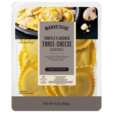 Marketside Truffle Flavored Three-Cheese Ravioli, Fresh Artisanal Pasta, 9 oz product-image