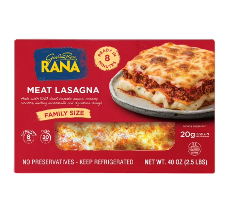 Giovanni Rana Homestyle Lasagna Meat Premium Prepared Entree Tray (Family Size, 40oz, Fresh), Refrigerated product-image