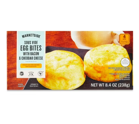 Marketside Sous Vide Egg Bites with Bacon and Cheddar Cheese, 4 Egg Bites, 8.4 Ounces, Gluten Free product-image