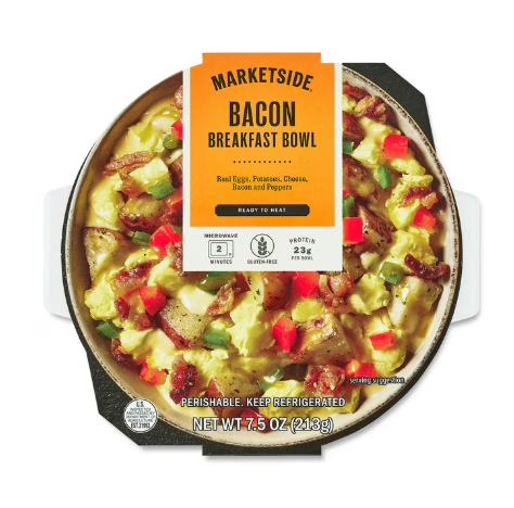 Marketside Ready to Heat Bacon Breakfast Bowl, 7.5 oz (Refrigerated) product-image