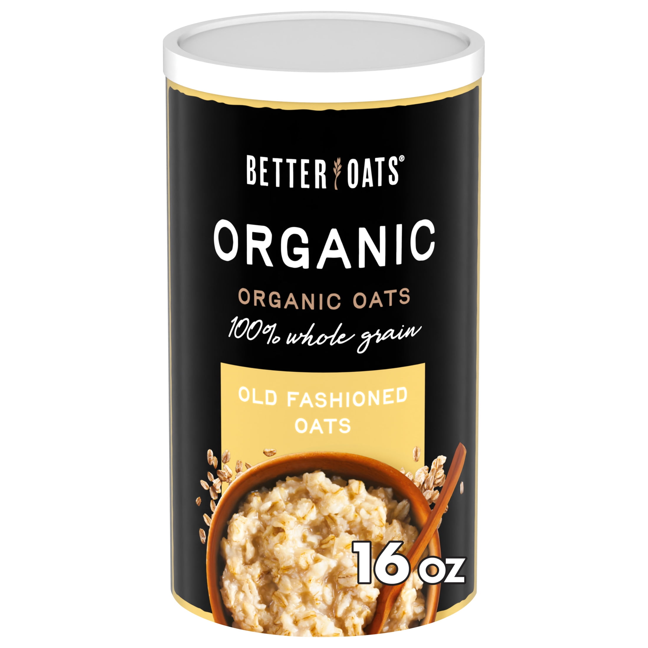 Better Oats Organic Old Fashioned Oats, Hearty Organic Oats, Hot Cereal, 16 oz Shelf-Stable Tub product-image