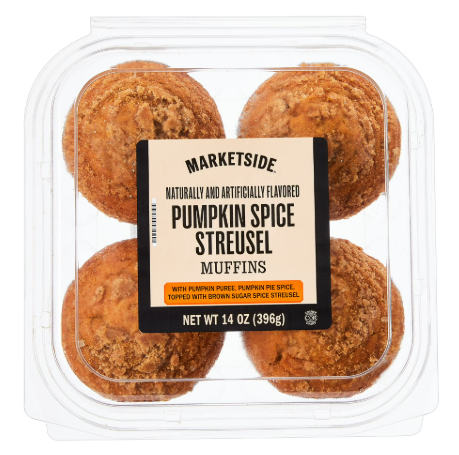 Marketside Pumpkin Spice Streusel Muffins, 14 oz Tray, 4 Count product-image