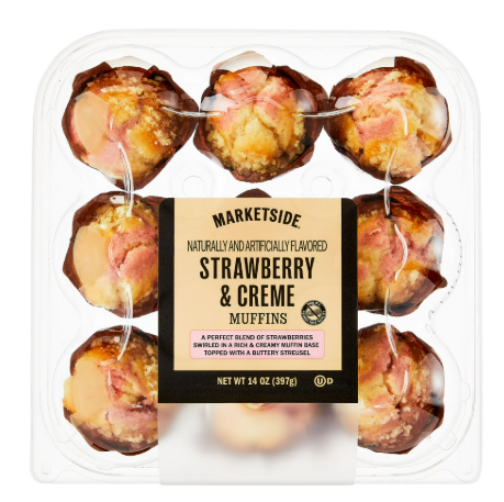 Marketside Strawberry and Creme Muffins, 14 oz, 9 Count product-image
