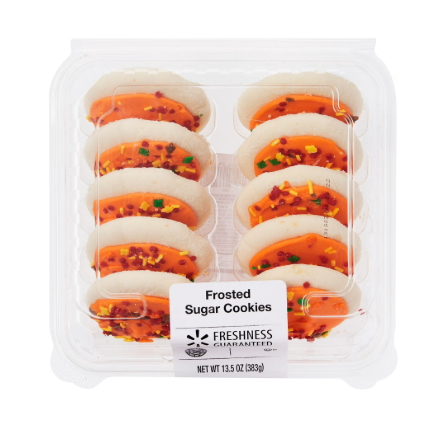 Freshness Guaranteed Harvest Orange Frosted Sugar Cookies, 13.5 oz, 10 Count, Round, Shelf-Stable/Ambient, and Ready to Eat product-image