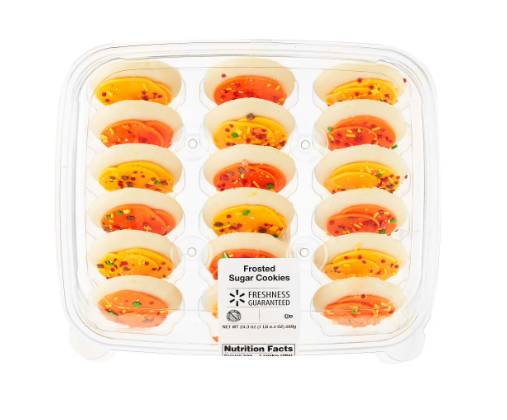 Freshness Guaranteed Frosted Sugar Cookies, Harvest Yellow and Orange 24.3 oz, 18 Count product-image
