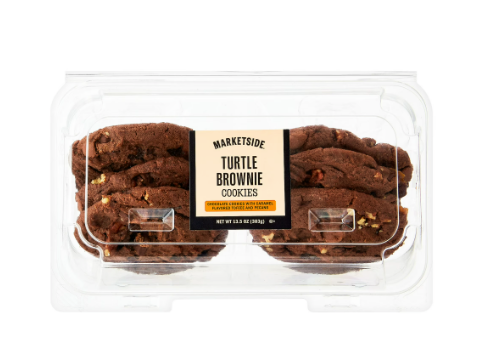 Marketside Decadent Turtle Brownie Bakery Cookies, 13.5 oz, 6 Count, Baked product-image