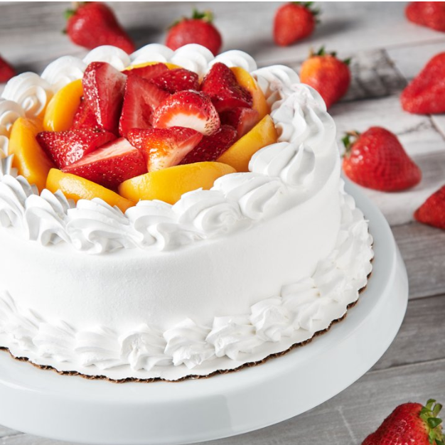 Freshness Guaranteed Tres Leches Cake with Strawberries & Peaches, 8" Round, 53 oz product-image