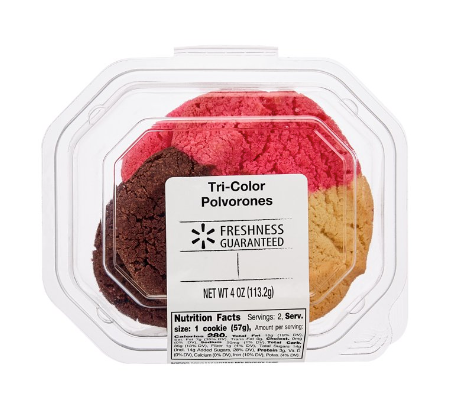 Freshness Guaranteed Tri-Color Polvorone Baked Cookies, 2 Count, 4 oz, Shelf-Stable product-image