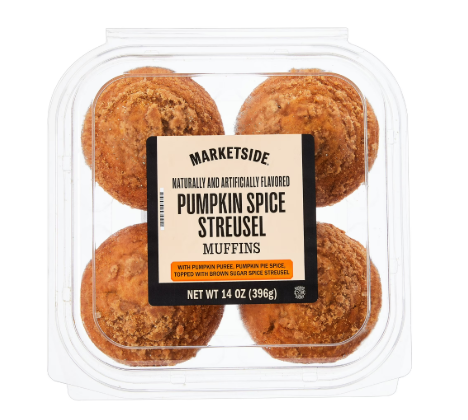 Marketside Pumpkin Spice Streusel Muffins, 14 oz Tray, 4 Count product-image