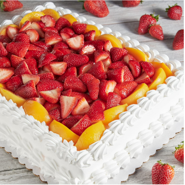 Freshness Guaranteed 1/2 Sheet Tres Leches Strawberry & Peaches product-image