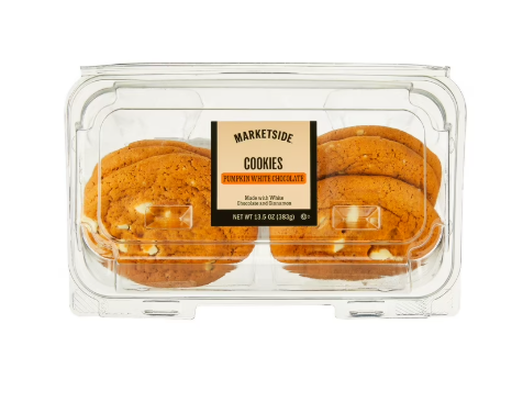 Marketside Pumpkin White Chocolate Baked Cookies, 13.5 oz, 6 Count product-image