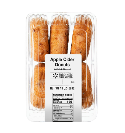 Freshness Guaranteed Apple Cider Cinnamon Sugared Donuts, 10 oz Clamshell, 6 Count, Shelf-Stable product-image