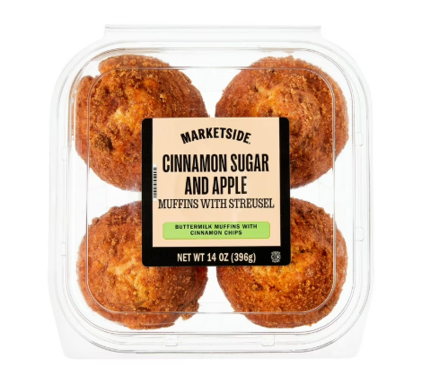 Marketside Apple Cinnamon Regular Muffins, 14 oz, 4 Count product-image
