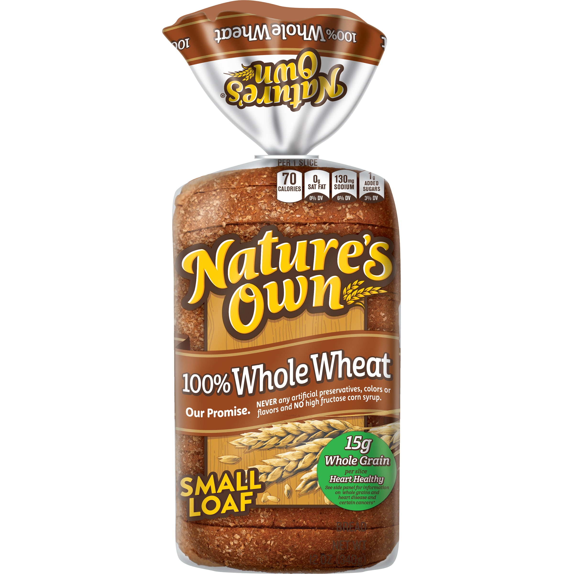 Nature's Own 100% Whole Wheat, Half Loaf, Sliced Whole Wheat Bread, 12 oz Loaf product-image