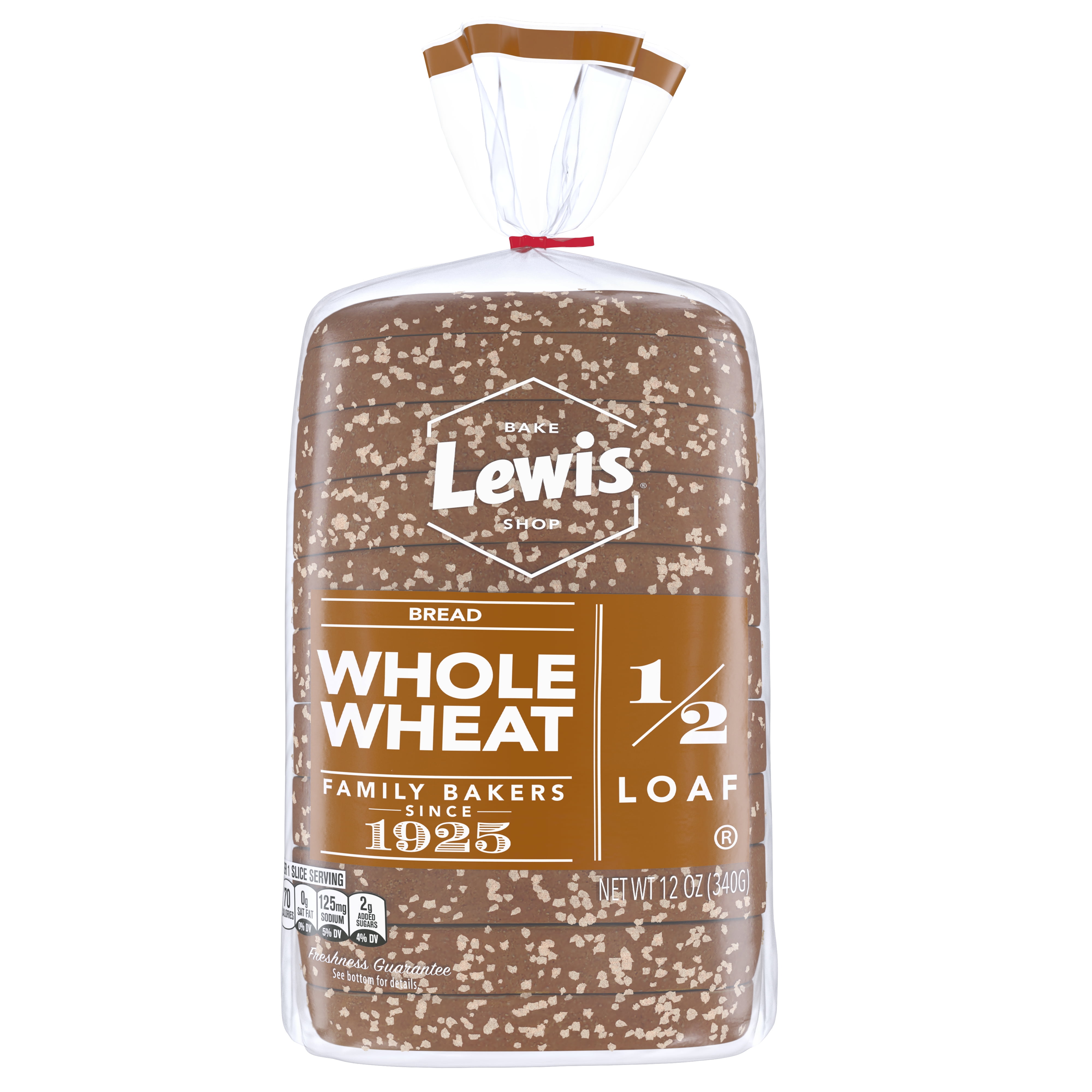 Lewis Bake Shop Whole Wheat Half Loaf Bread, 1/2 Loaf, 12 oz product-image