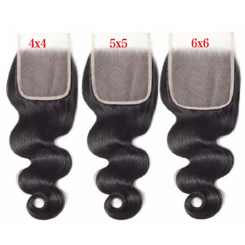 4x4 5x5 Body Wave Closure 6x6 Human Hair Lace Frontal Closure For Women Hair Extensions Swiss Lace Brazilian Human Hair