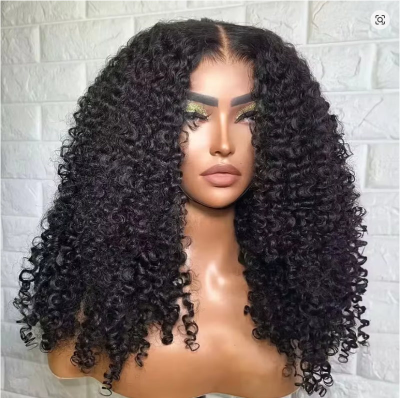 Kinky Curly Wigs 13x6 HD Lace Frontal Wig Glueless Human Hair 4C Afro Curly Lace Front Human Hair Wigs 4x4 HD Lace Closure Wigs