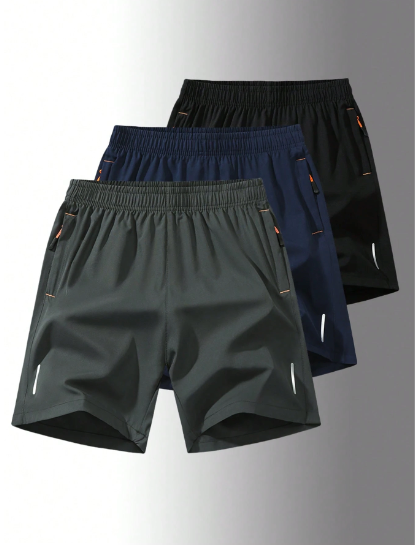 Three-Pack Men's Simple Loose Thin Quick-Drying Shorts Casual Large Size Fashion Sports Shorts Men