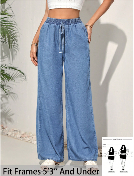 Plus Size Women's Casual Straight-Leg Jeans Summer,Vacation Outfits Woman,Easter,Spring,Western,Office Outfits For Women,Rave Outfits,Baby Shower Dress,Cottagecore,Country Outfits Women, Chic,Baggy Jeans Women,Flowy Pants