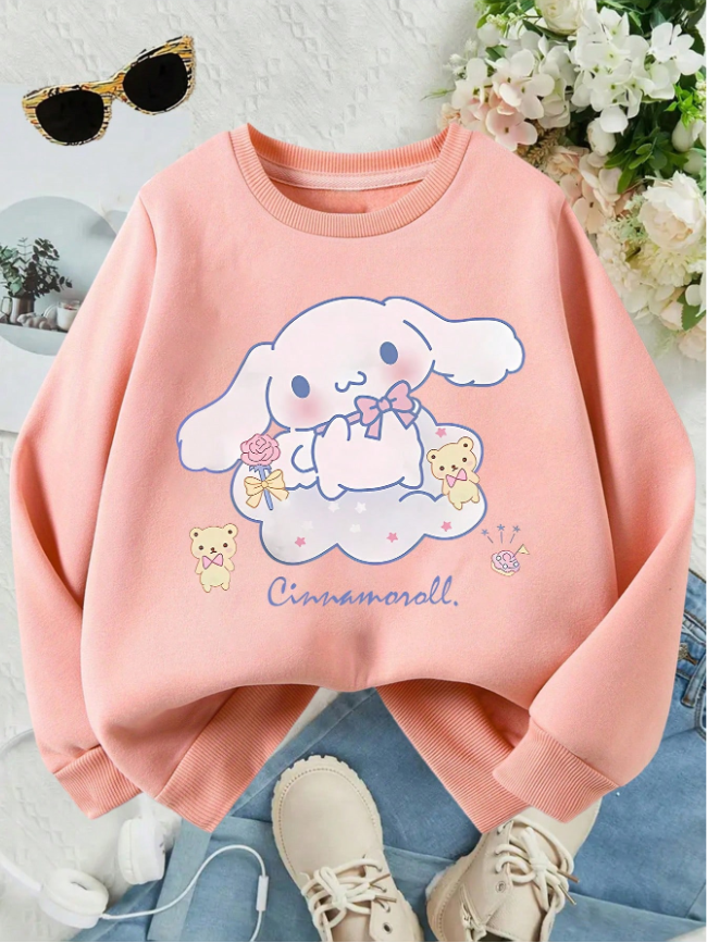 Authorized, Cartoon Pattern Print, Best-Selling Children's Long-Sleeved Sportswear - Elastic Fabric, Machine Washable, Autumn And Winter Casual Wear, Warm And Not Stuffy, The Best Gift For Children - Multiple Colors To Choose From