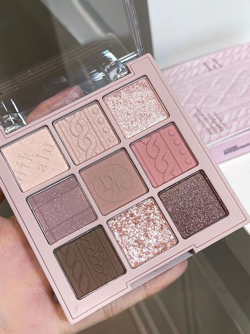 Makeup Eyeshadow Palette, 9-Color Eye Shadow Glitter Nude Shimmer Pigmented Matte Eyeshadow Palette