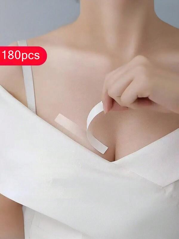 36/72/144/180Pcs Invisible Double Sided Transparent Tape, Two Styles Randomly Shipped Lingerie Tape, Body Double Sided Tape For Clothes Strong For Skin Double Sided Tape For Cosplay Double Sided Tape For Skin And Clothe