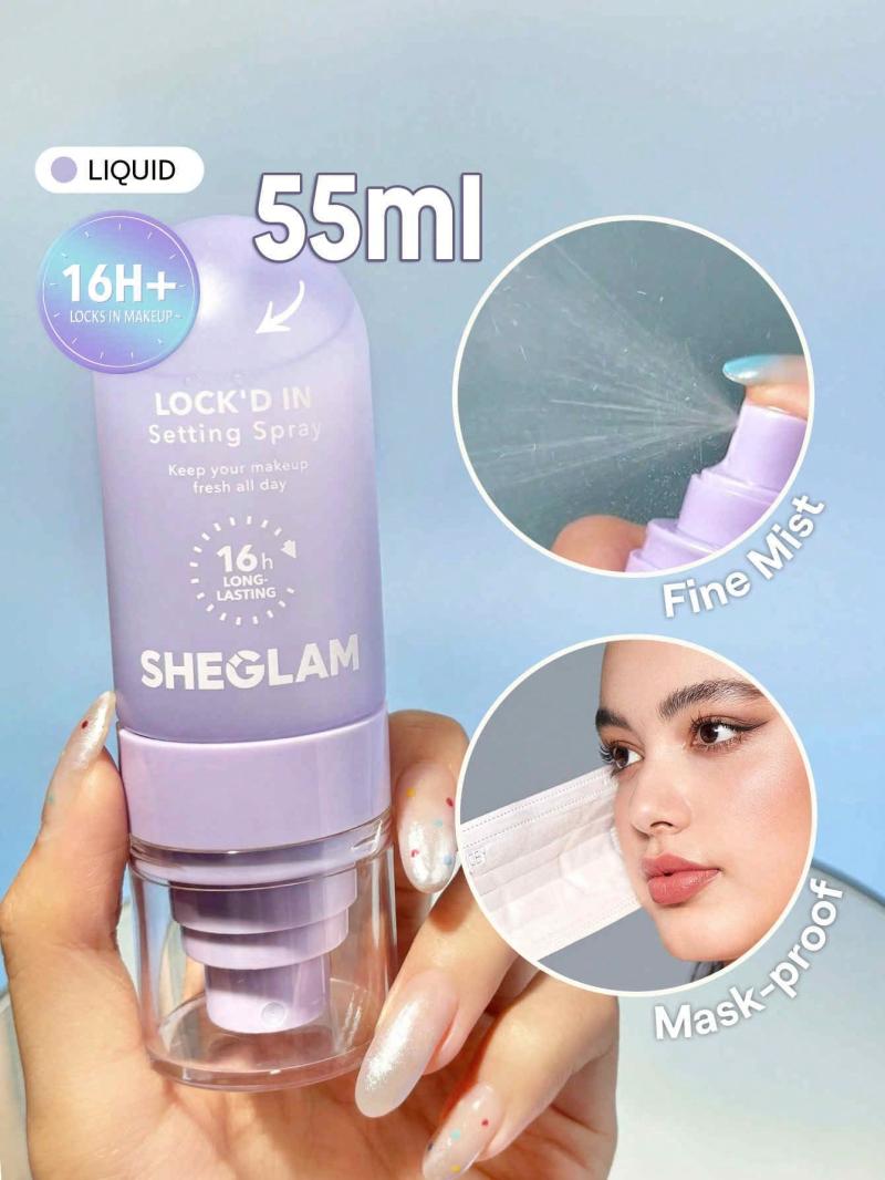 Lock'D In Setting Spray Mattifying Effect Quick-Drying Long Lasting Makeup Locking Spray Oil-Control Non-Greasy Makeup Setting Setting Spray Brand Beauty Makeup Face Paint Cosmetic For Women Girls Perfect For Fall Winter Ideal For Y2K Fancy Fashion Suitab