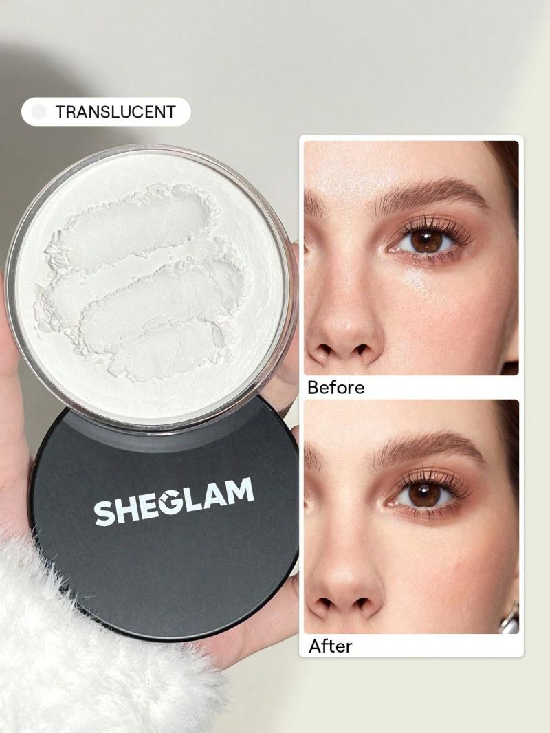 Baked Glow Setting Powder-Translucent Oil Control Loose Setting Powder Translucent Pore-Less Flawless Smooths Fine Lines Glowy Powder Brand Beauty Makeup Face Paint Cosmetic For Women Girls Perfect For Fall Winter Ideal For Y2K Fancy Fashion Suitable For