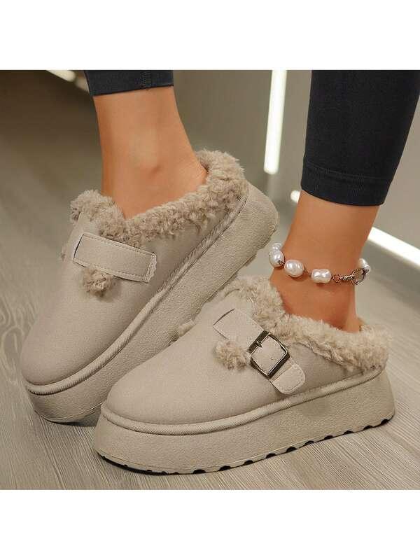 Women's Snow Boots - Thermal Lined, Slip-On Outdoor Shoes For Warmth & Comfort Winter House Slippers