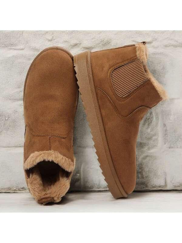 Women's Plush Lined Anti-Slip Snow Boots - Warm, Fashionable, & Comfy For Indoor/Outdoor