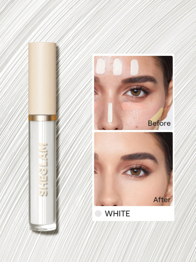 Like Magic Color Correcting Concealer-White Corrector Liquid  Concealer Long Lasting Brightening Full Coverage Weightless All-Day Hydrate Concealer Brand Beauty Makeup Face Paint Cosmetic For Women Girls Perfect For Winter Ideal For Y2K Fancy Fashion Suit