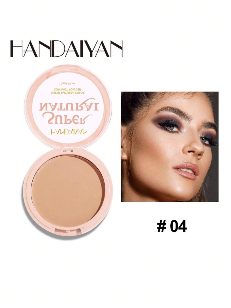 Oil Control Powder Compact, Waterproof Long-Lasting Coverage, Prevents Makeup Fading And Dullness, Radiant Finish, 10g, Suitable For Music Festivals, Halloween, Christmas, Back To School, Makeup Parties