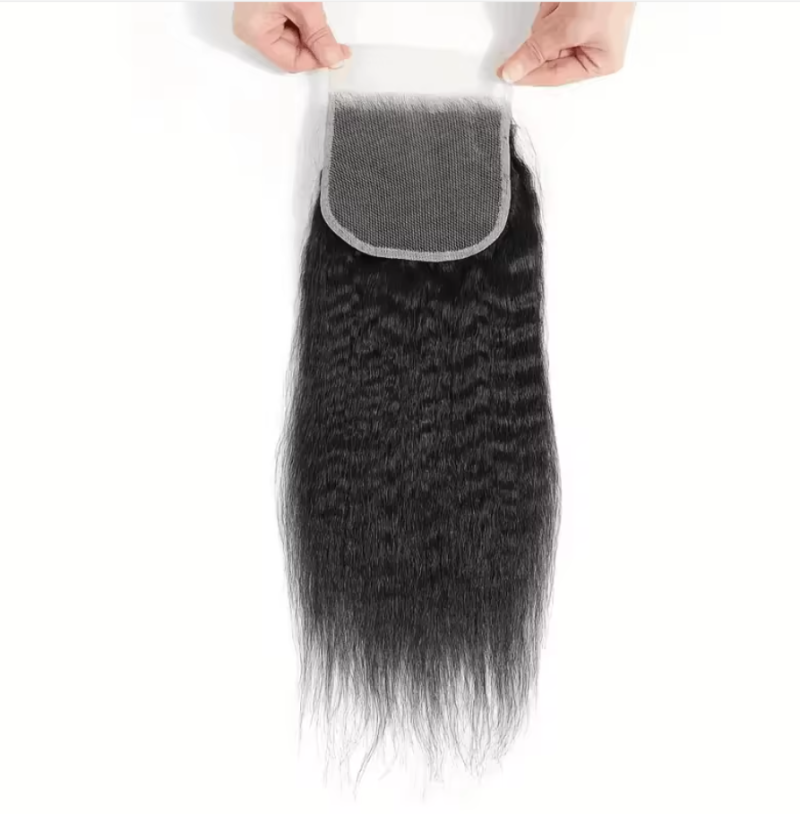 Kinky Straight 4x4 Lace Closure Human Hair Swiss lace Closure Only Cheap Remy Hair Closure Indian Yaki Straght Hair Closure