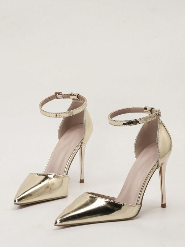 Women's Pointed Toe Hollow Out Strap High Heeled Sandals, Sexy, Women Pumps