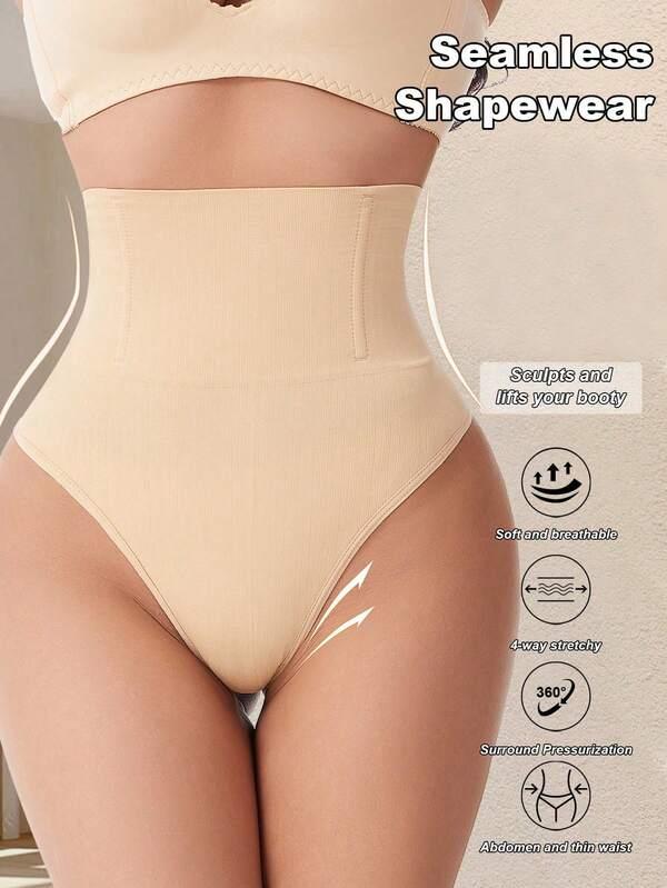 High Waist Shaping Panties Seamless Thong Shapewear Tummy Control Panties Waist Trainer Slimming Sheath Woman Flat Belly Hip Butt Lifter Briefs For Women