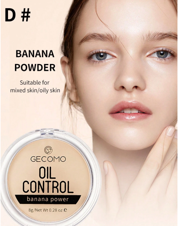 Oil Control Banana Powder,Waterproof Oil-Controlling Long-Lasting Finishing Powder Setting Powder Suitable For Mixed/Oily Skin
