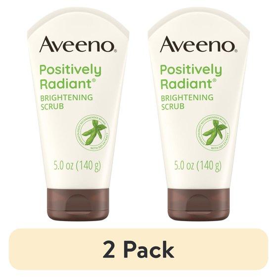 (2 pack) Aveeno Positively Radiant Brightening Scrub, 5 oz