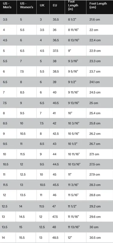 size-chart
