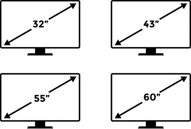 Shop TVs by size